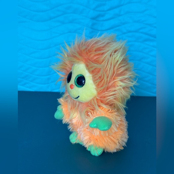Ty Frizzys Tang orange and yellow monster plush toy - Picture 2 of 7
